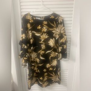 Floral black dress